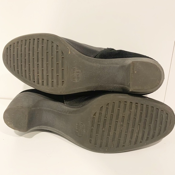 The FLEXX Black Leather & Suede Heeled Booties - Picture 7 of 13